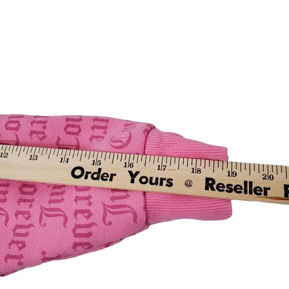 Juicy Couture x Forever 21 Crop Sweater‎ Small Pink Fleece Pullover Barbiecore - Picture 9 of 9